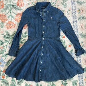 Ralph Lauren Denim Button-Up Kids Dress